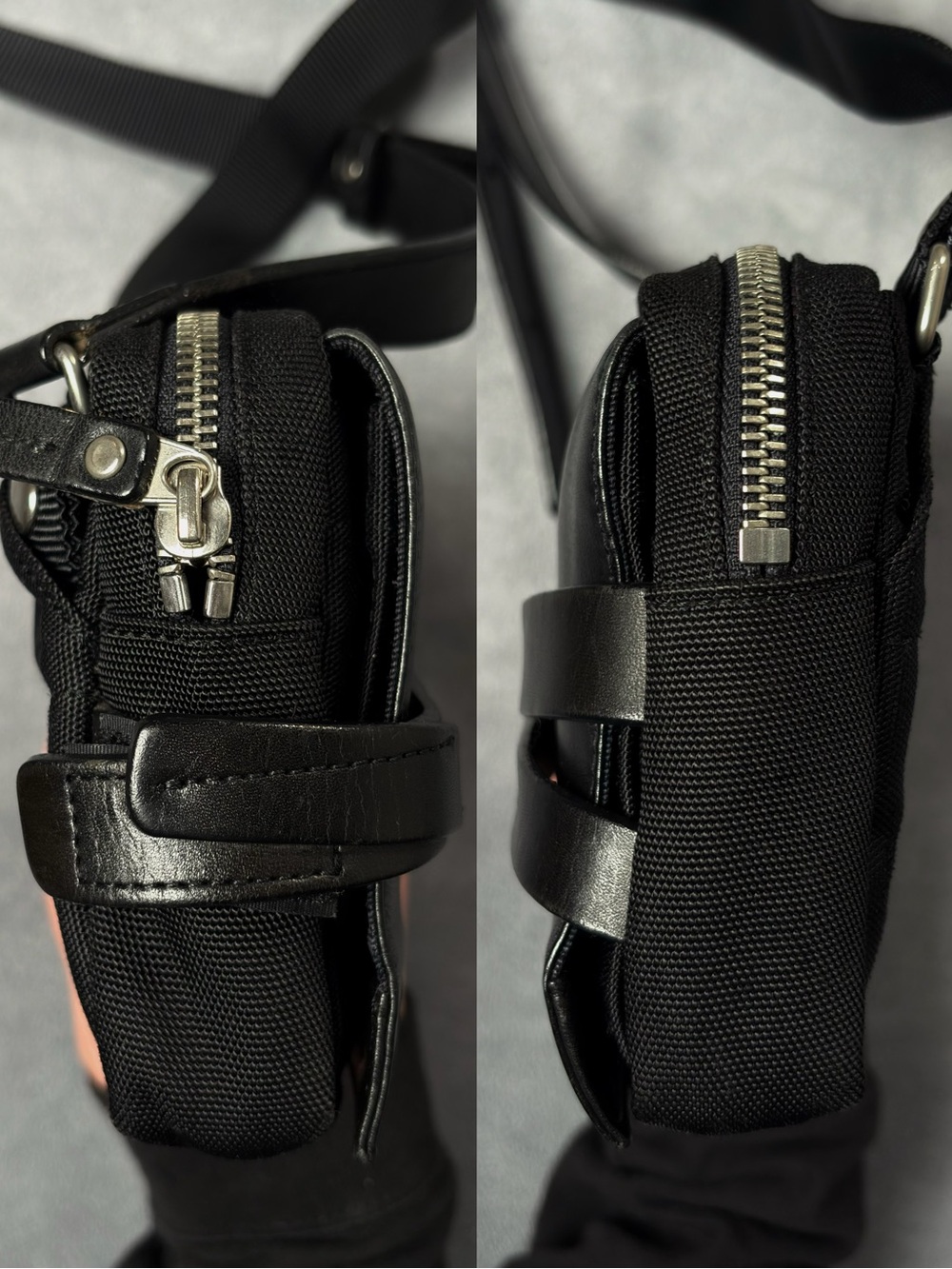 Yohji Yamamoto Y’saccs Vintage Black Leather Strap Archive Crossbody Shoulder Ba - Picture 9 of 12